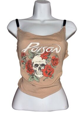 Poison Tan Sleeveless Camisole Crop Top – Size Medium